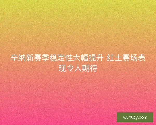 辛纳新赛季稳定性大幅提升 红土赛场表现令人期待